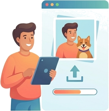 Person creating their pet sitter profile on Global Pet Sitter